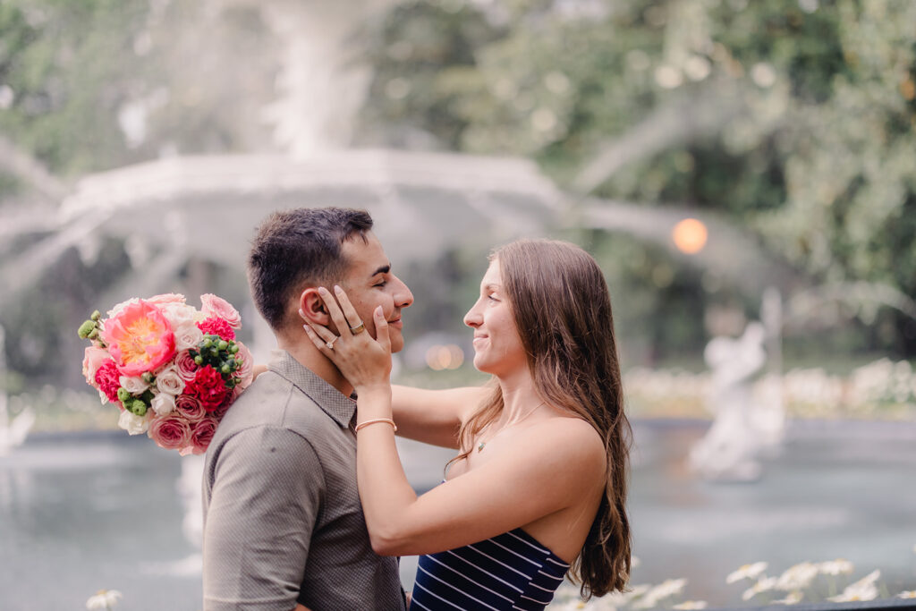 Unforgettable Rainy-Day Proposal in Savannah