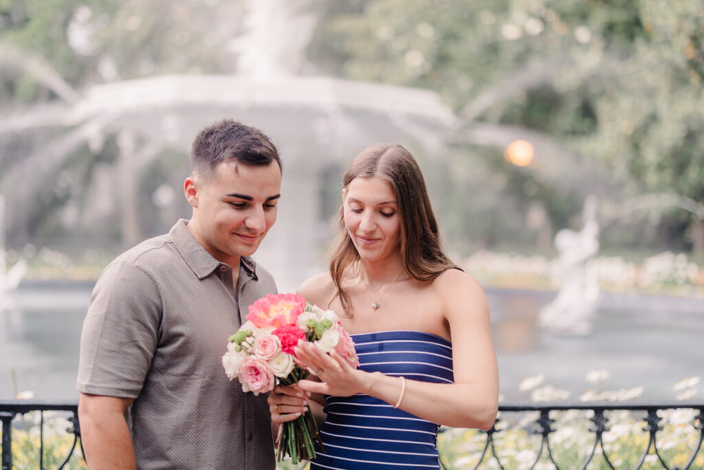Unforgettable Rainy-Day Proposal in Savannah