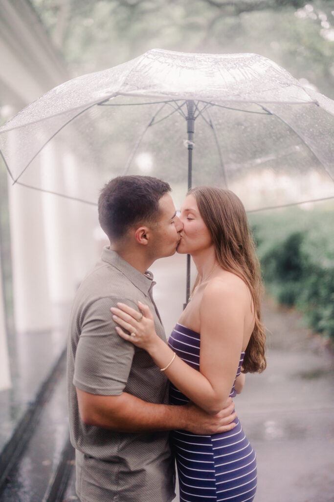 Unforgettable Rainy-Day Proposal in Savannah