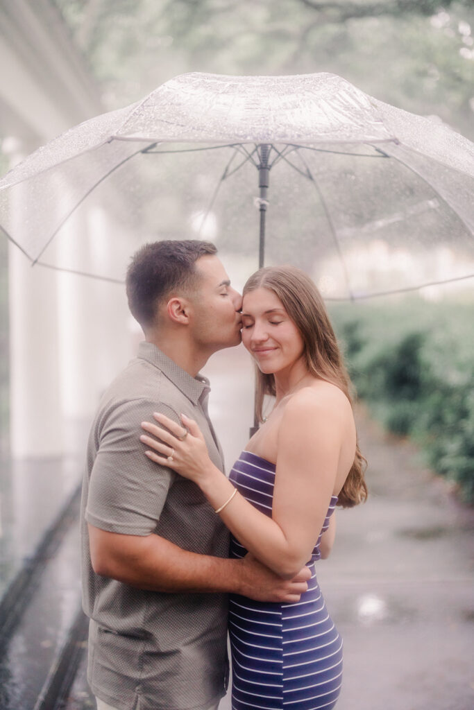 Unforgettable Rainy-Day Proposal in Savannah
