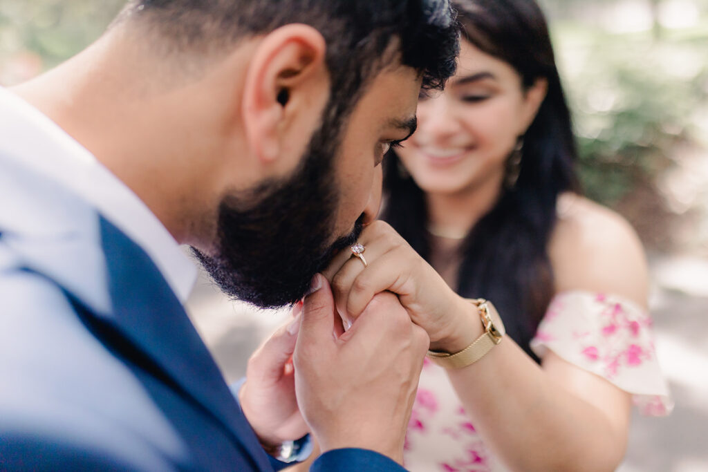A Romantic Surprise Proposal at Forsyth Park