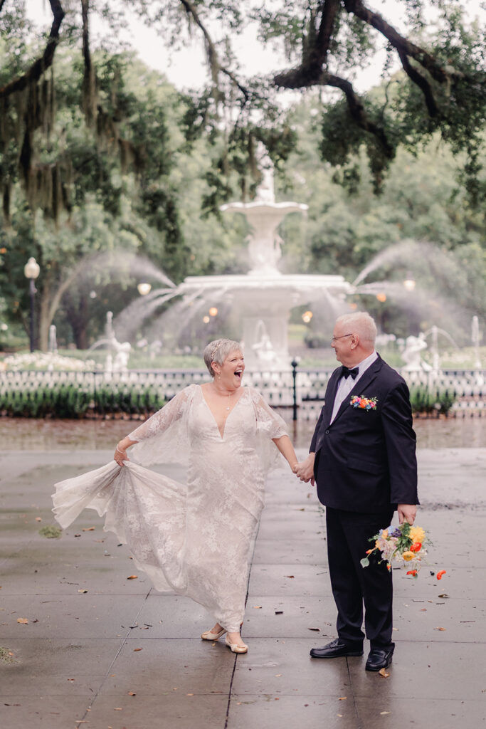 A Rainy-Day Savannah Elopement