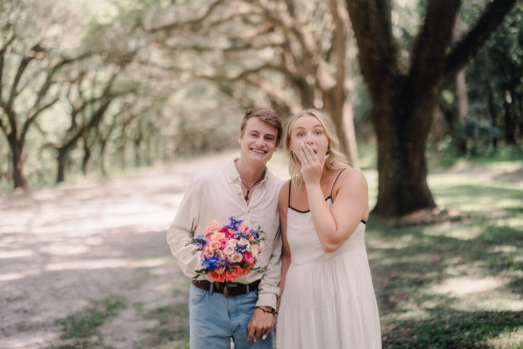 A Picture-Perfect Proposal on the Avenue of Oaks