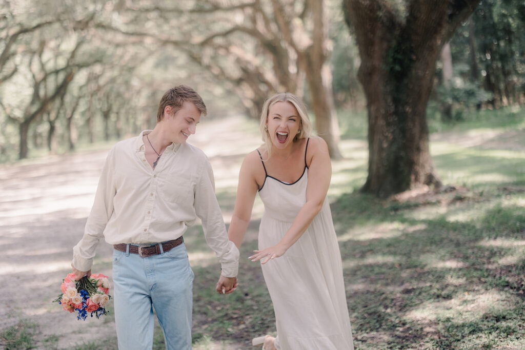 A Picture-Perfect Proposal on the Avenue of Oaks
