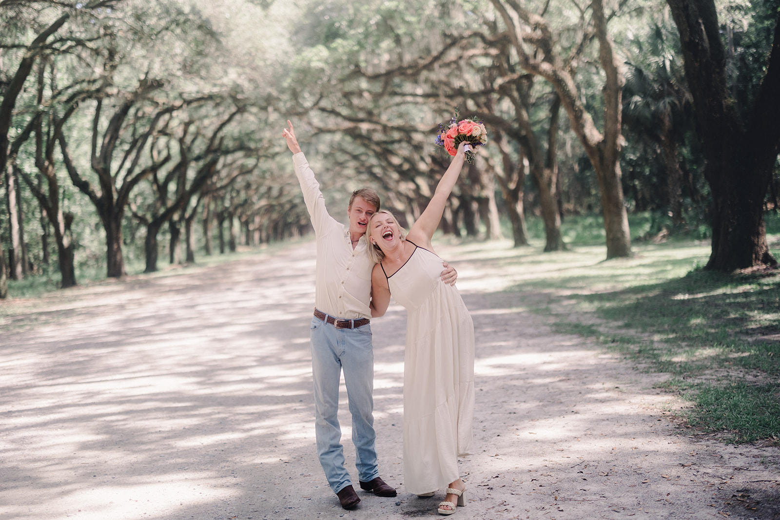 A Picture-Perfect Proposal on the Avenue of Oaks
