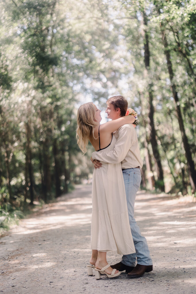 A Picture-Perfect Proposal on the Avenue of Oaks
