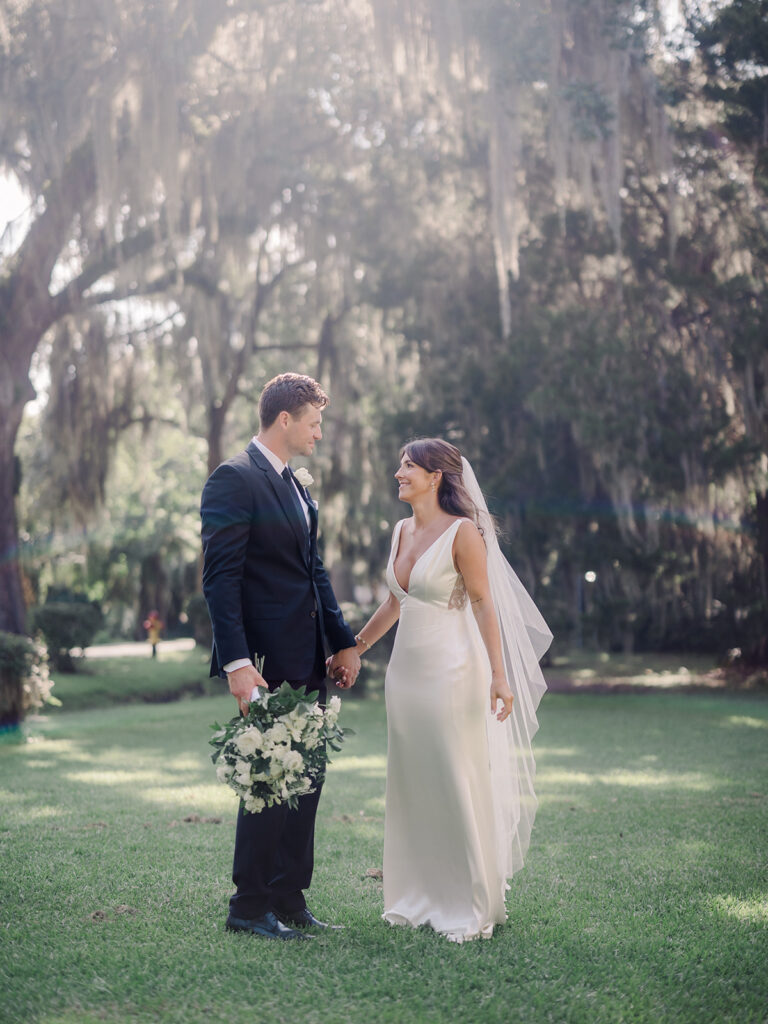 Wedding First Look - Bride and groom portraits during first look.