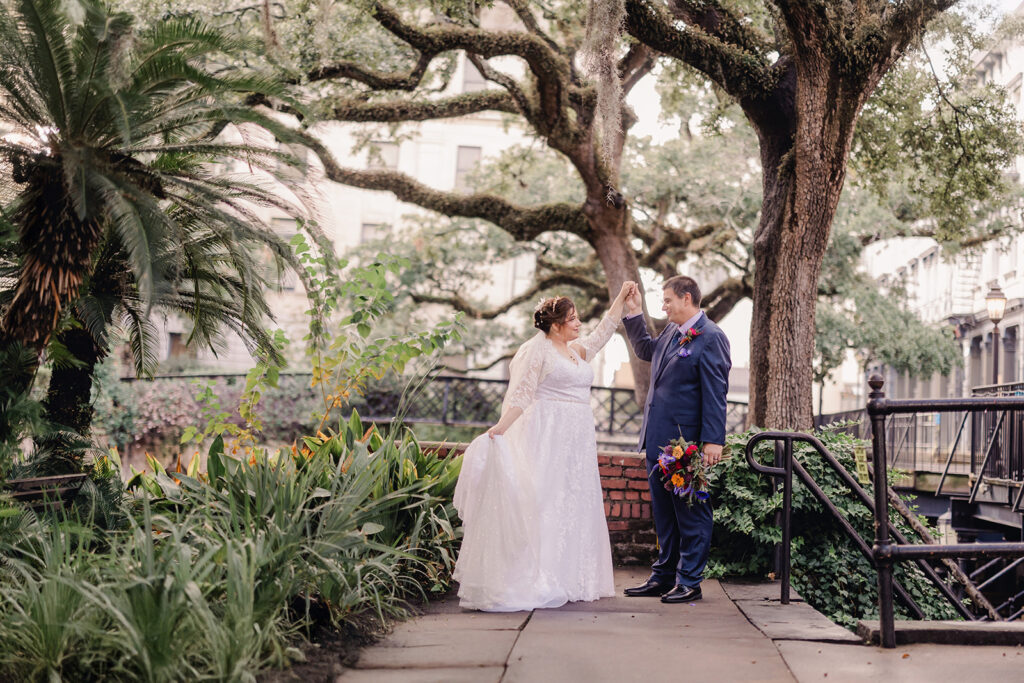 Rainy Day Elopement in Savannah