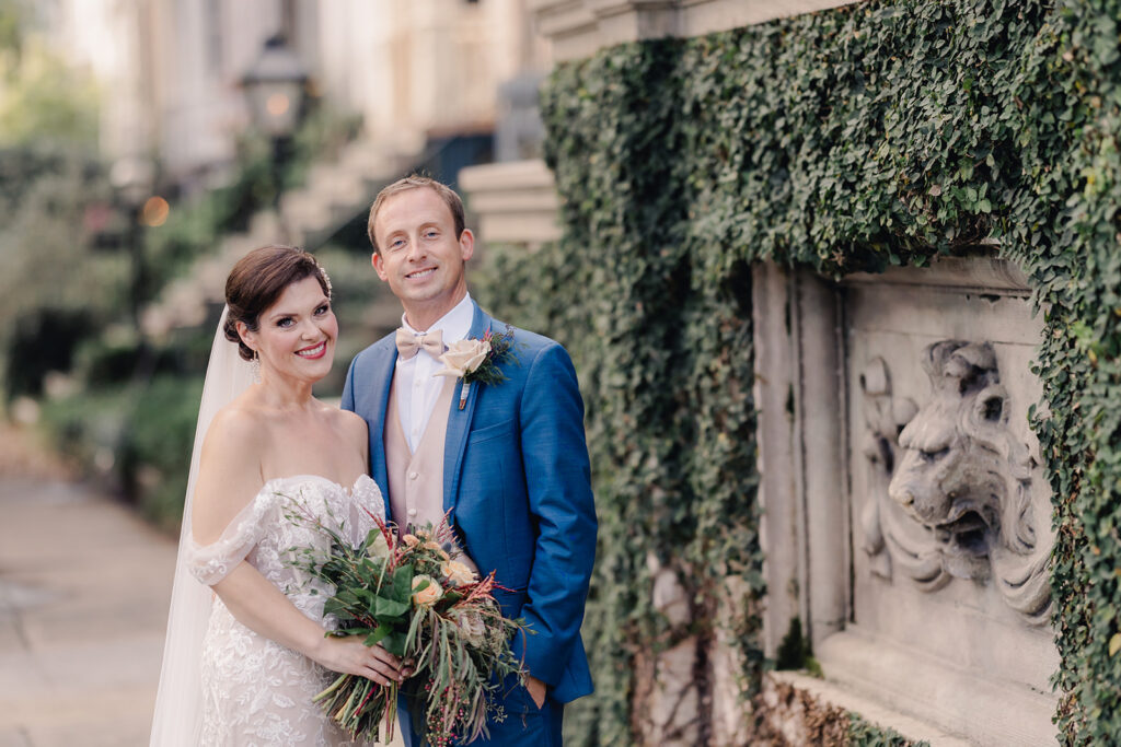 Bride and groom portraits in Savannah, GA.