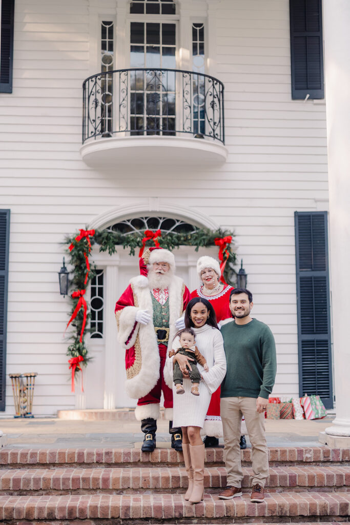 Santa photos with family.