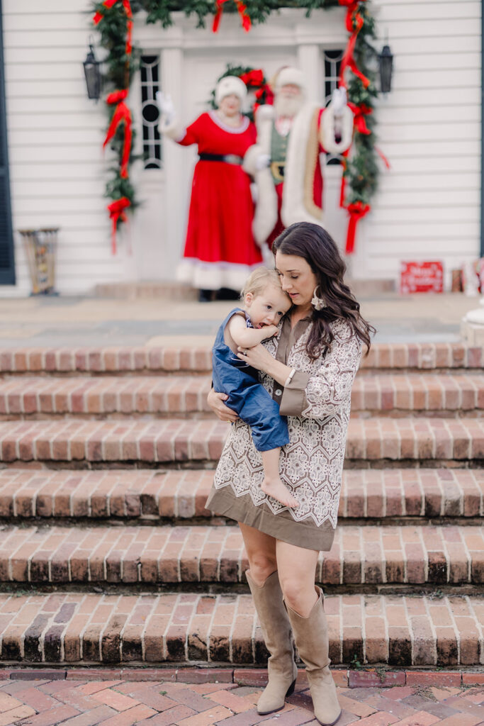 Little boy is unsure about Santa.