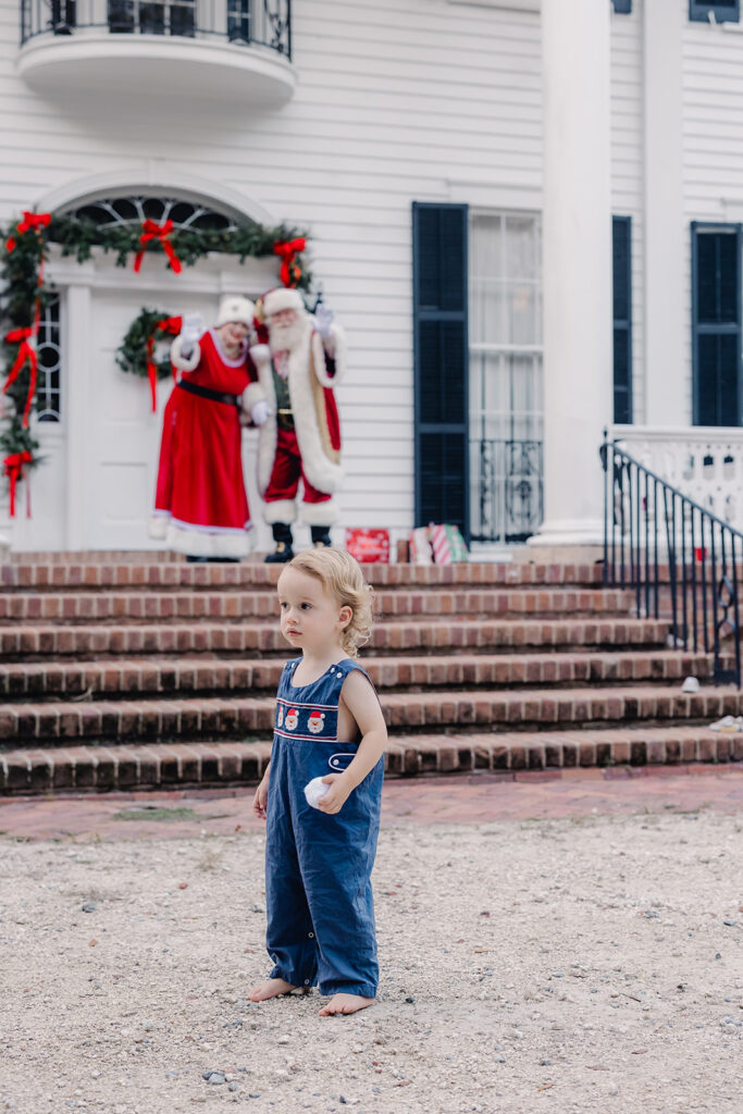 Little boy is unsure about Santa.