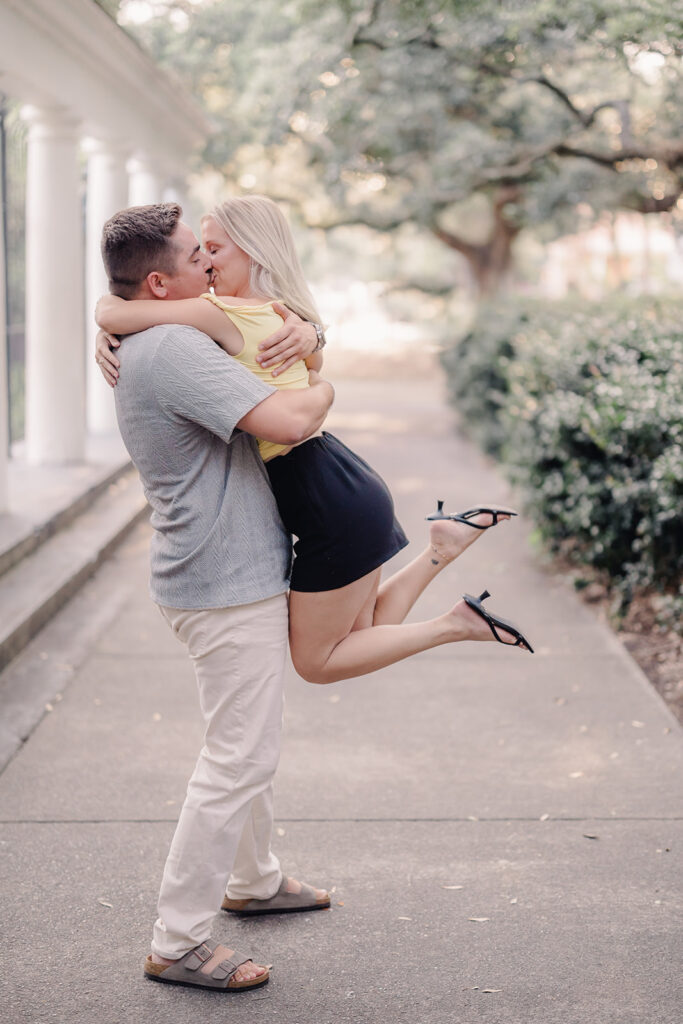Proposal at Forsyth Park's Fragrant Garden.