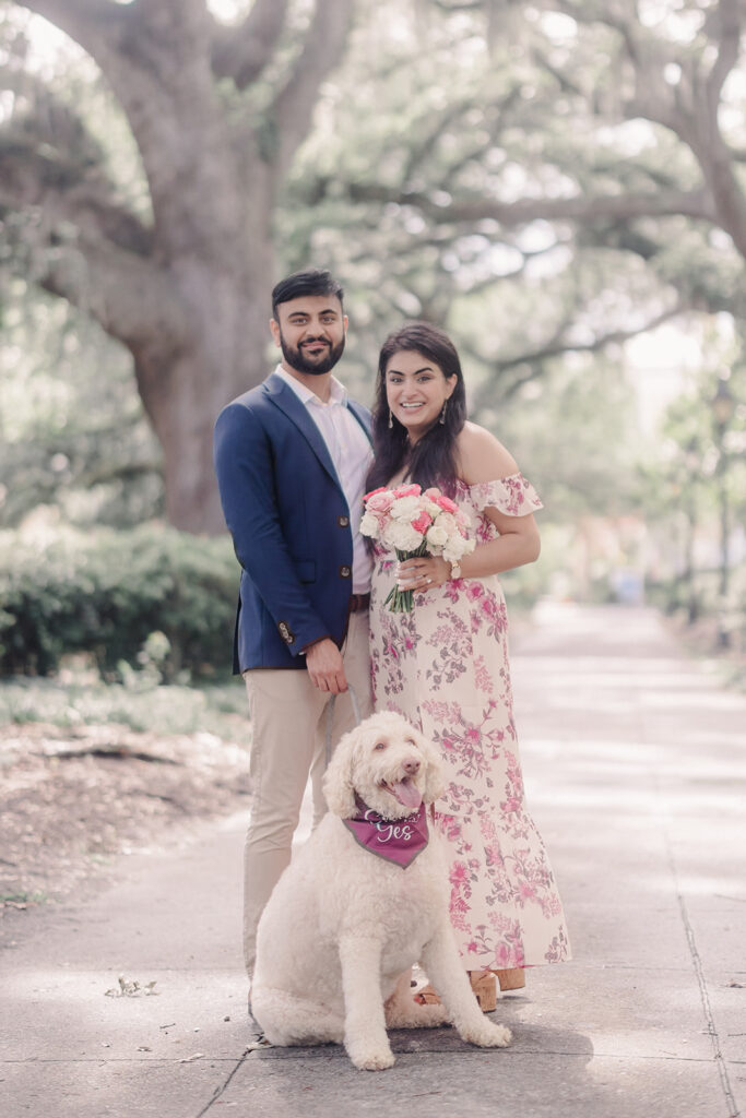 Proposal at Forsyth Park's Fragrant Garden.