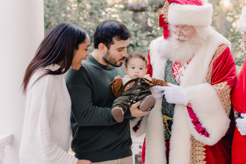 Baby's first visit to Santa.
