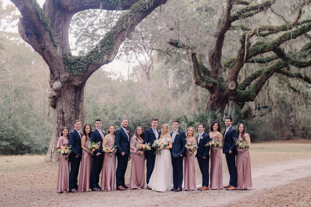 Wedding First Look - Wedding party photo on Hilton Head Island.