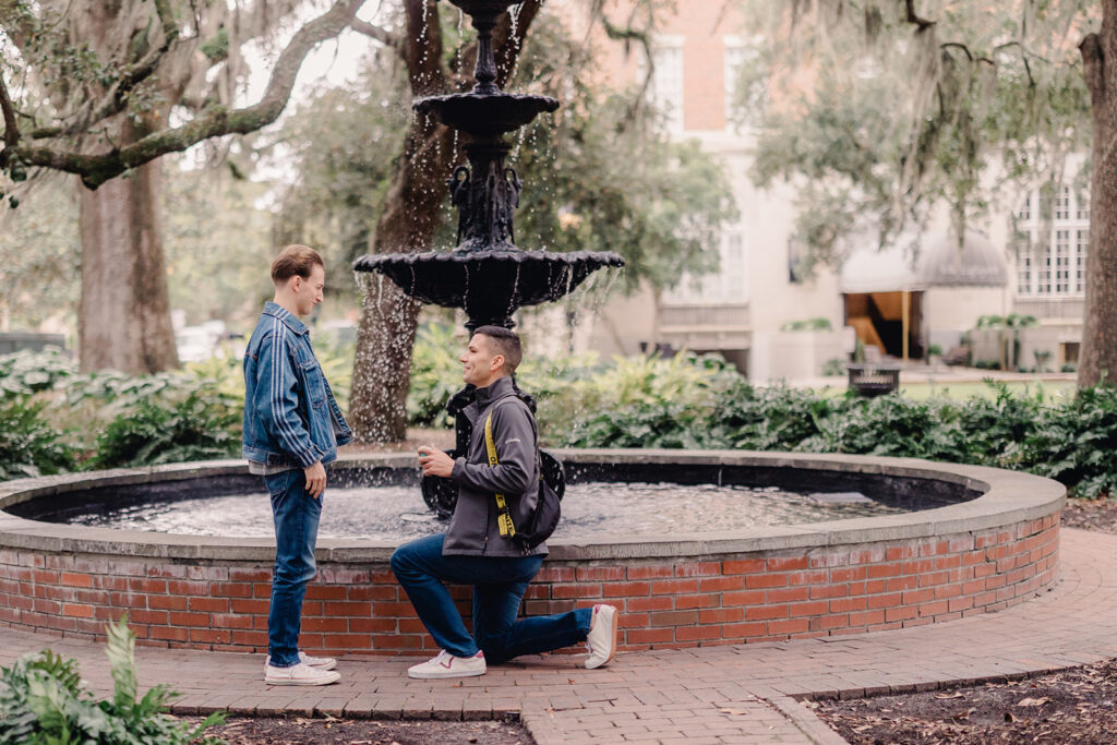 Same sex proposal photos in Savannah.