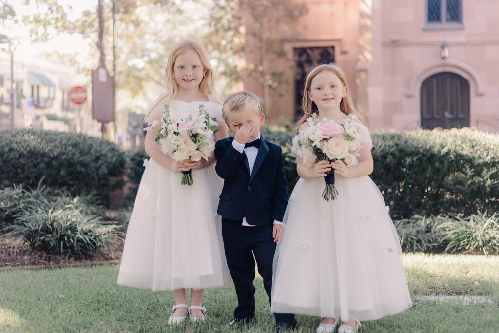 Flower Girls and Ring Bearer at Ships of the Sea Maritime Museum in Savannah - Esther Griffin Photography