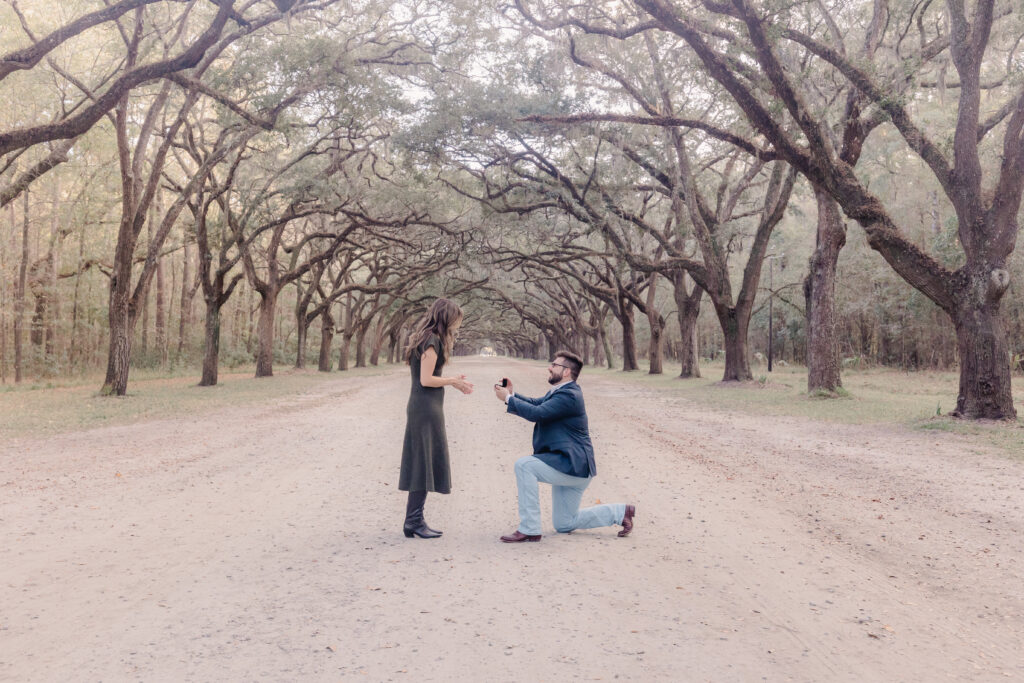 Couple portraits at Wormsloe Historic Site in Savannah, GA - Esther Griffin Photography