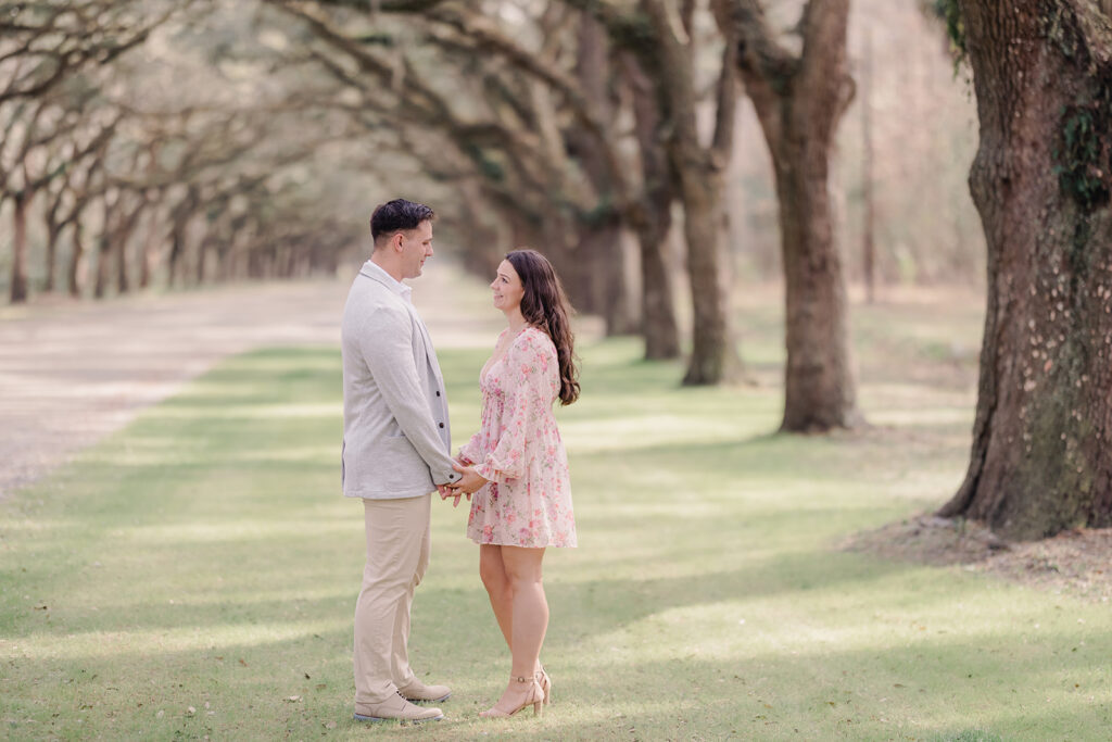 Couple portraits at Wormsloe Historic Site in Savannah, GA - Esther Griffin Photography