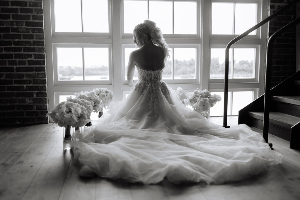 Bridal silhouette at JW Marriot in Savannah.