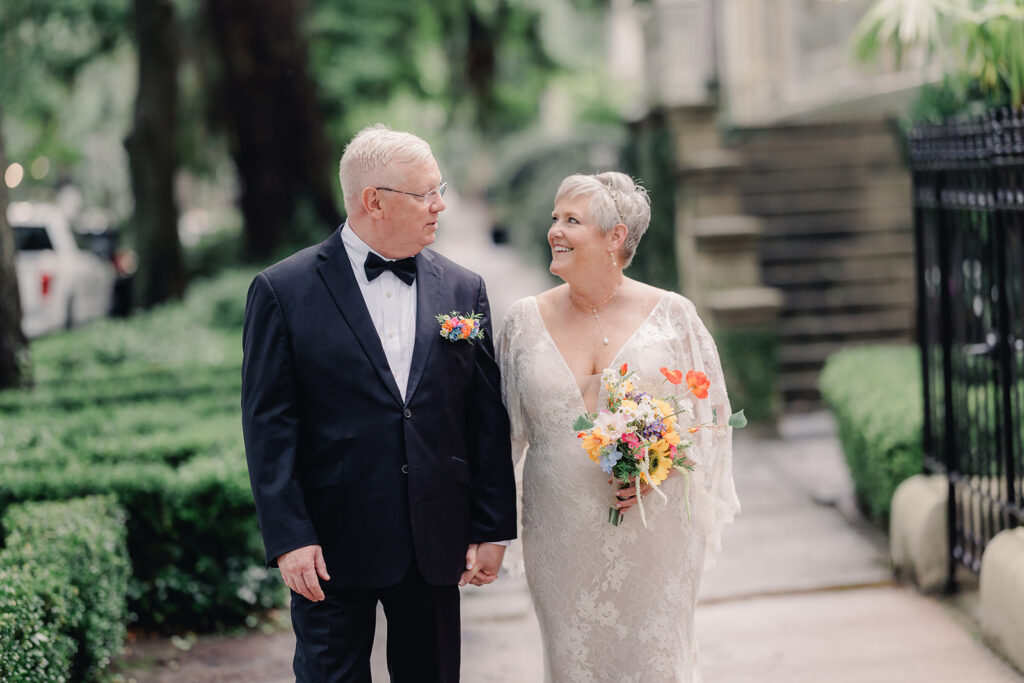 Couple portraits on Savannah's historic streets - Best Photo Locations in Savannah - Esther Griffin Photography