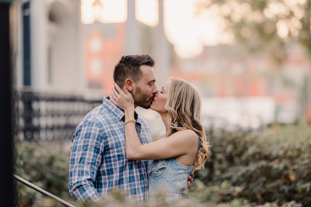 Couple portraits on Savannah's historic streets - Best Photo Locations in Savannah - Esther Griffin Photography