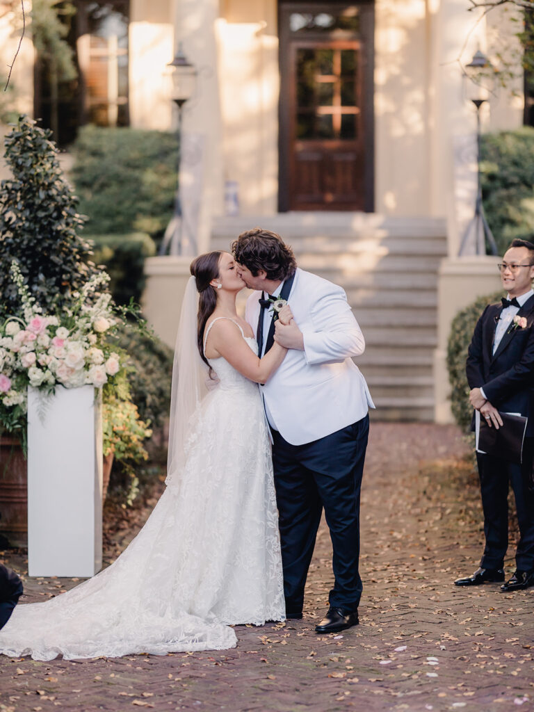Wedding Couple Portraits at Ships of the Sea Maritime Museum in Savannah - Esther Griffin Photography