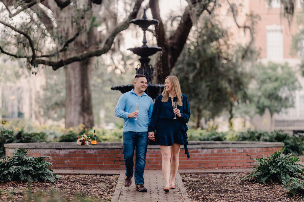 Proposal in Lafayette Square, Savannah - Esther Griffin Photography