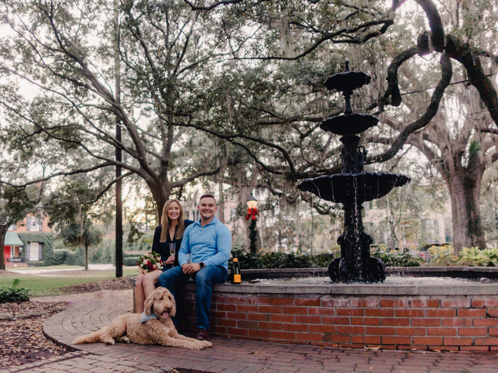 Proposal in Lafayette Square, Savannah - Esther Griffin Photography