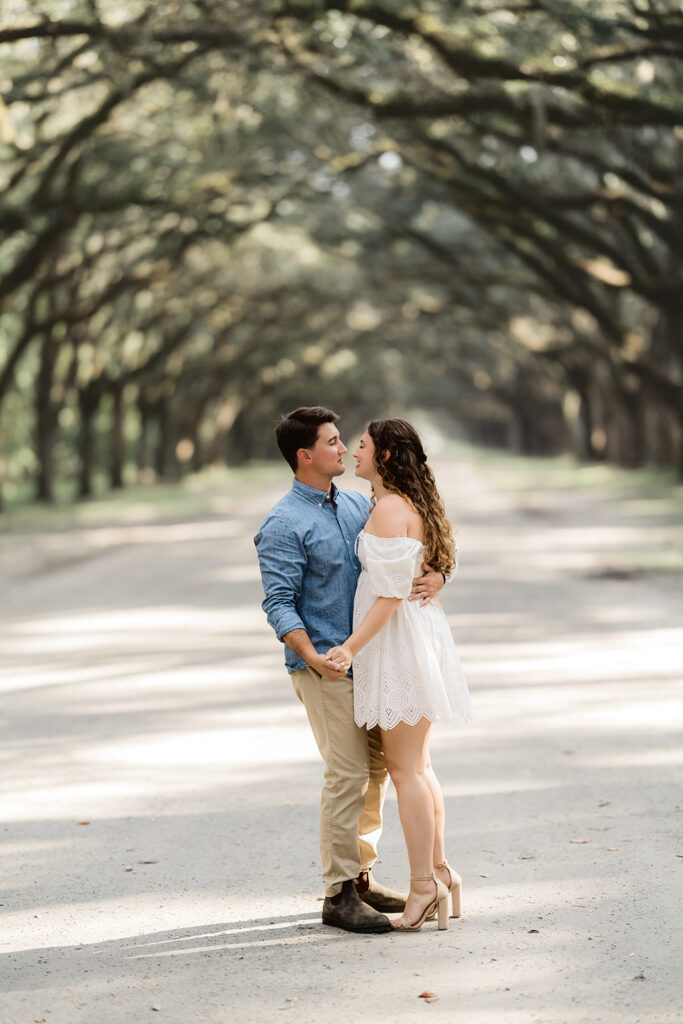 Couple portraits at Wormsloe Historic Site in Savannah, GA - Esther Griffin Photography