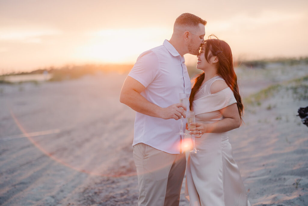 Couple portraits at Tybee Island, near Savannah, GA - Esther Griffin Photography