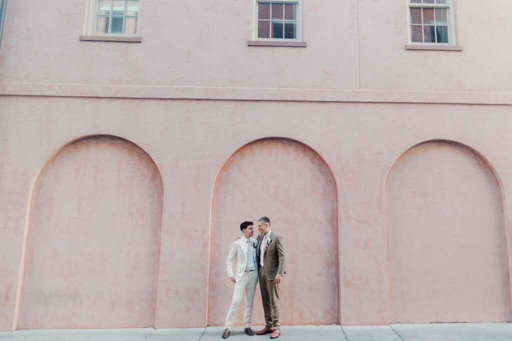 Couple portraits at the Olde Pink House in Savannah, GA - Esther Griffin Photography