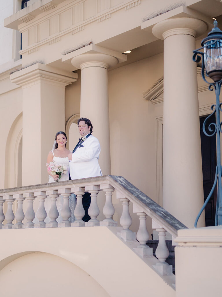 Wedding Couple Portraits at Ships of the Sea Maritime Museum in Savannah - Esther Griffin Photography