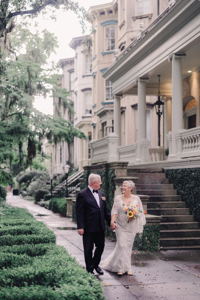 Couple portraits on Savannah's historic streets - Best Photo Locations in Savannah - Esther Griffin Photography