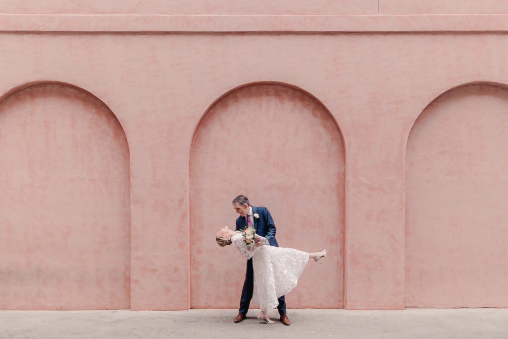 Favorite Photos of 2025 - bride and groom portraits at The Olde Pink House, Savannah - Esther Griffin Photography