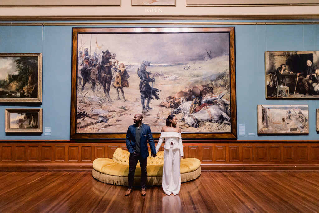Engagement Photos at Telfair Academy in Savannah - Esther Griffin Photography
