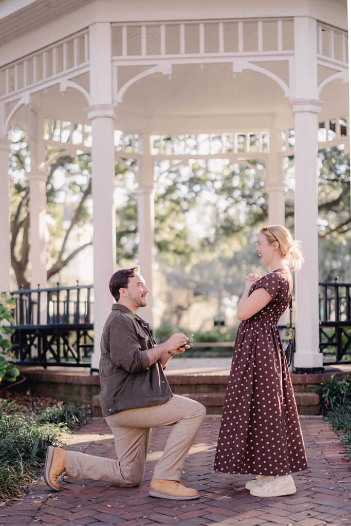 Proposal Photos at Whitefield Square in Savannah - Esther Griffin Photography
