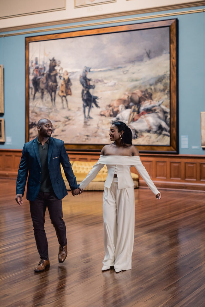 Engagement Photos at Telfair Academy in Savannah - Esther Griffin Photography