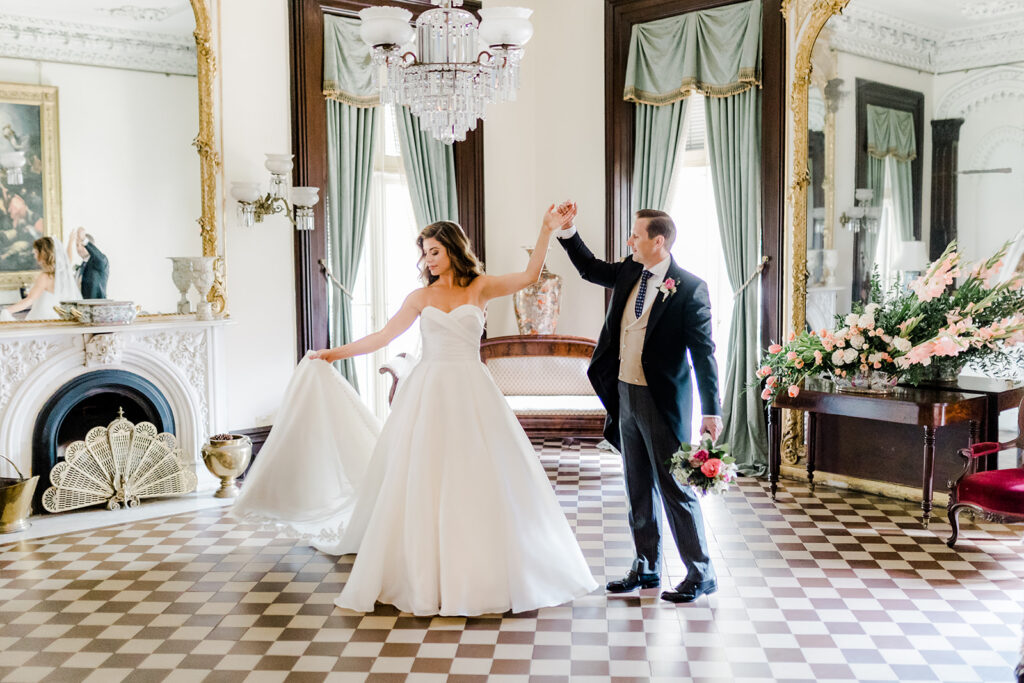 Engagement Photos at Green Meldrim House in Savannah - Esther Griffin Photography