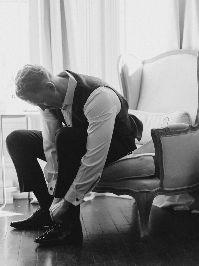 Groom Getting Ready - Esther Griffin Photography