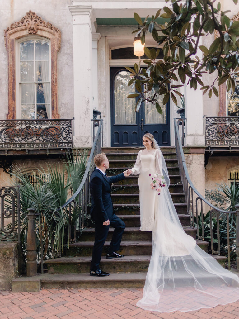 Bride & Groom Portraits - Luxury Savannah Wedding - Esther Griffin Photography