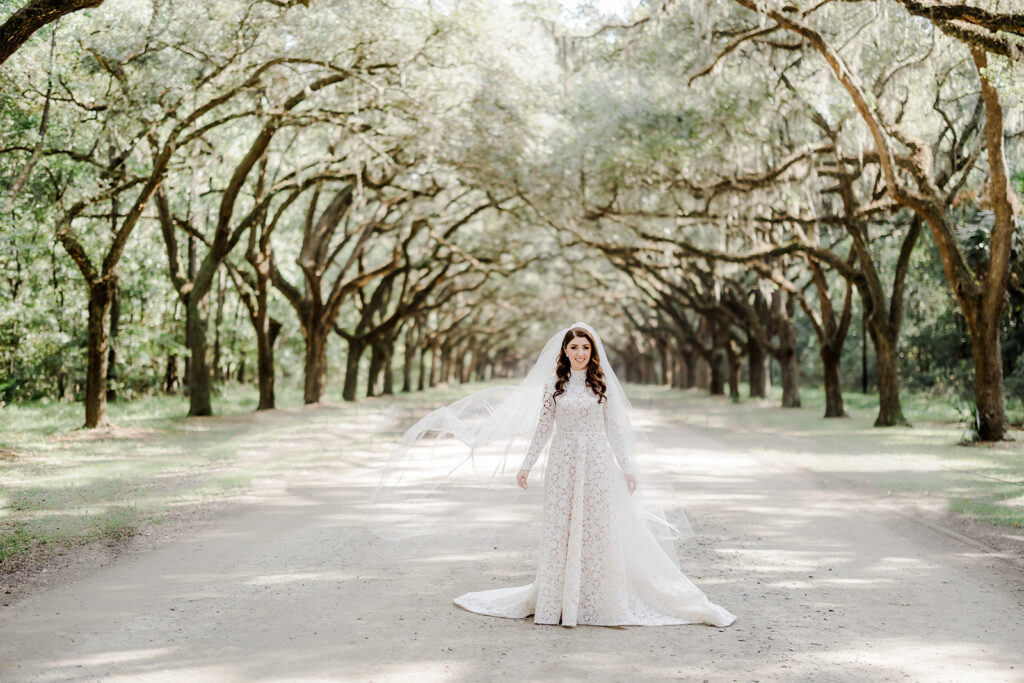 Bridal Portraits at Wormsloe Historic Site, Savannah - Esther Griffin Photography