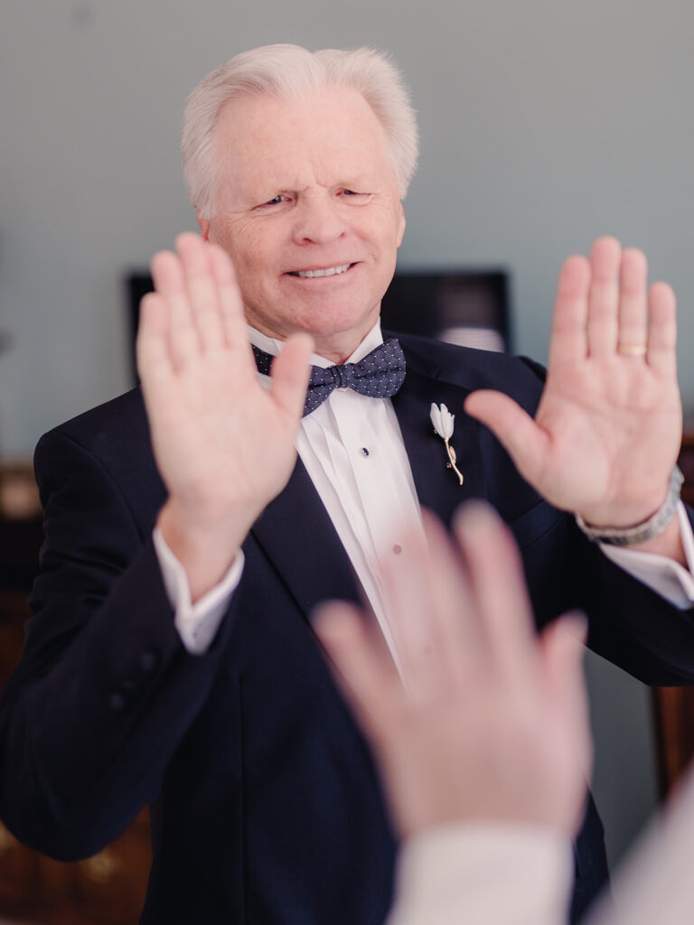 Bride's Father at First Look - Esther Griffin Photography 