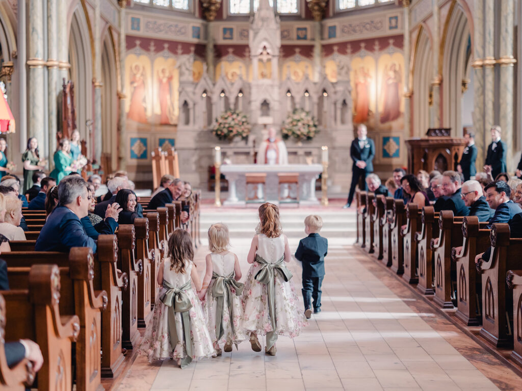 Flower Girls & Ring Bearer at Luxury Cathedral Wedding - Esther Griffin Photography 