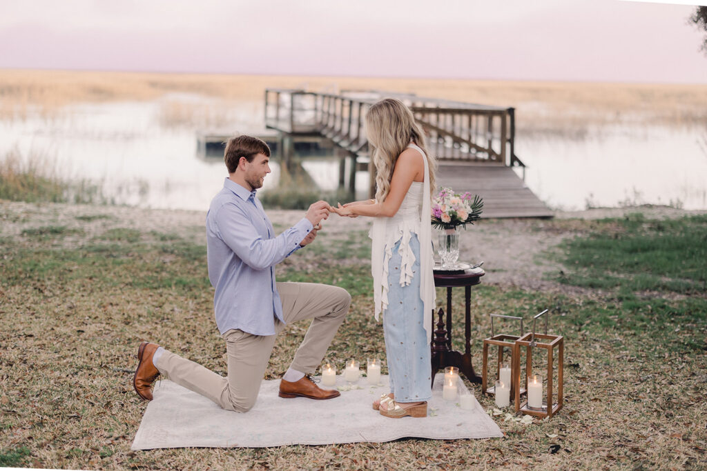 Waterfront Savannah Proposal - Esther Griffin Photography