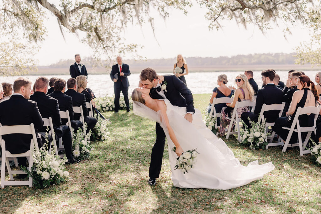 In-Between Moments - Wedding ceremony by the water.