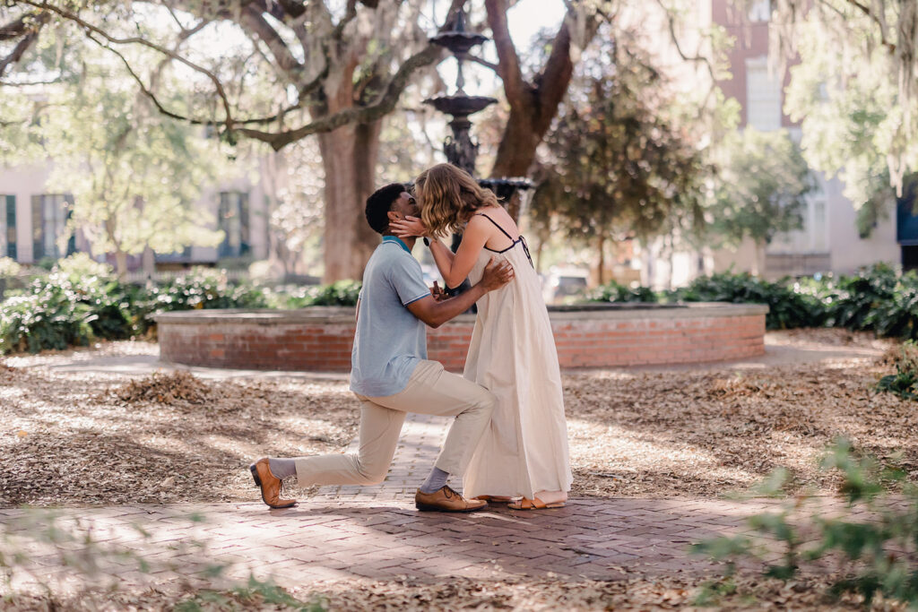 Savannah Proposal at Lafayette Square - Esther Griffin Photography