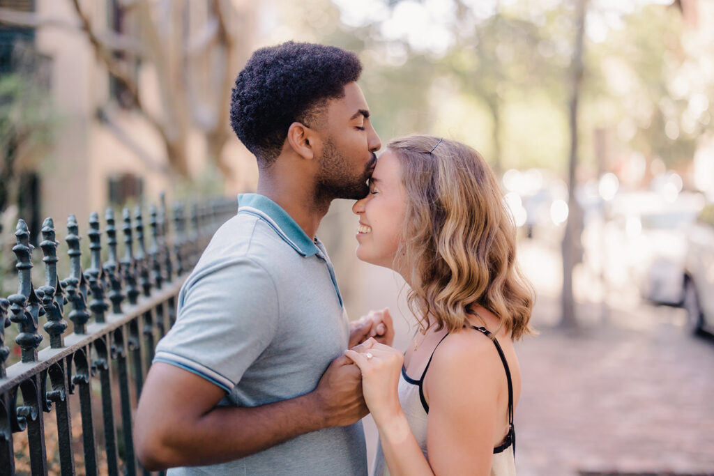 Savannah Proposal at Lafayette Square - Esther Griffin Photography