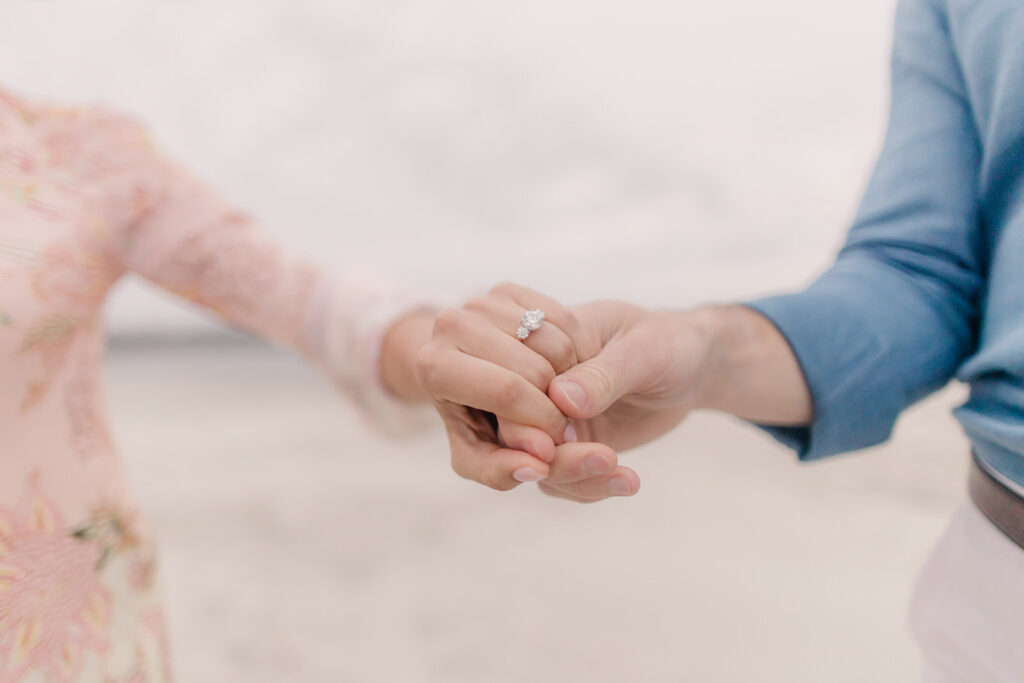 Proposal at sunset on Tybee Island - Esther Griffin Photography